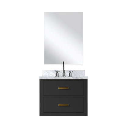 Castor 24 in W x 18 in D Black Single Bath Vanity