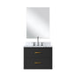 Castor 24 in W x 18 in D Black Single Bath Vanity