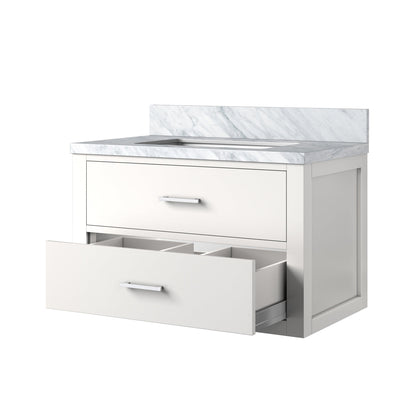 Castor 30 in W x 22 in D White Double Bath Vanity