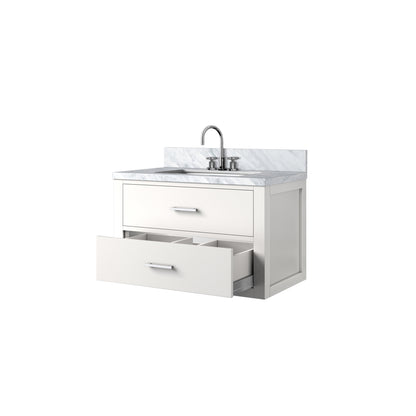 Castor 30 in W x 22 in D White Double Bath Vanity