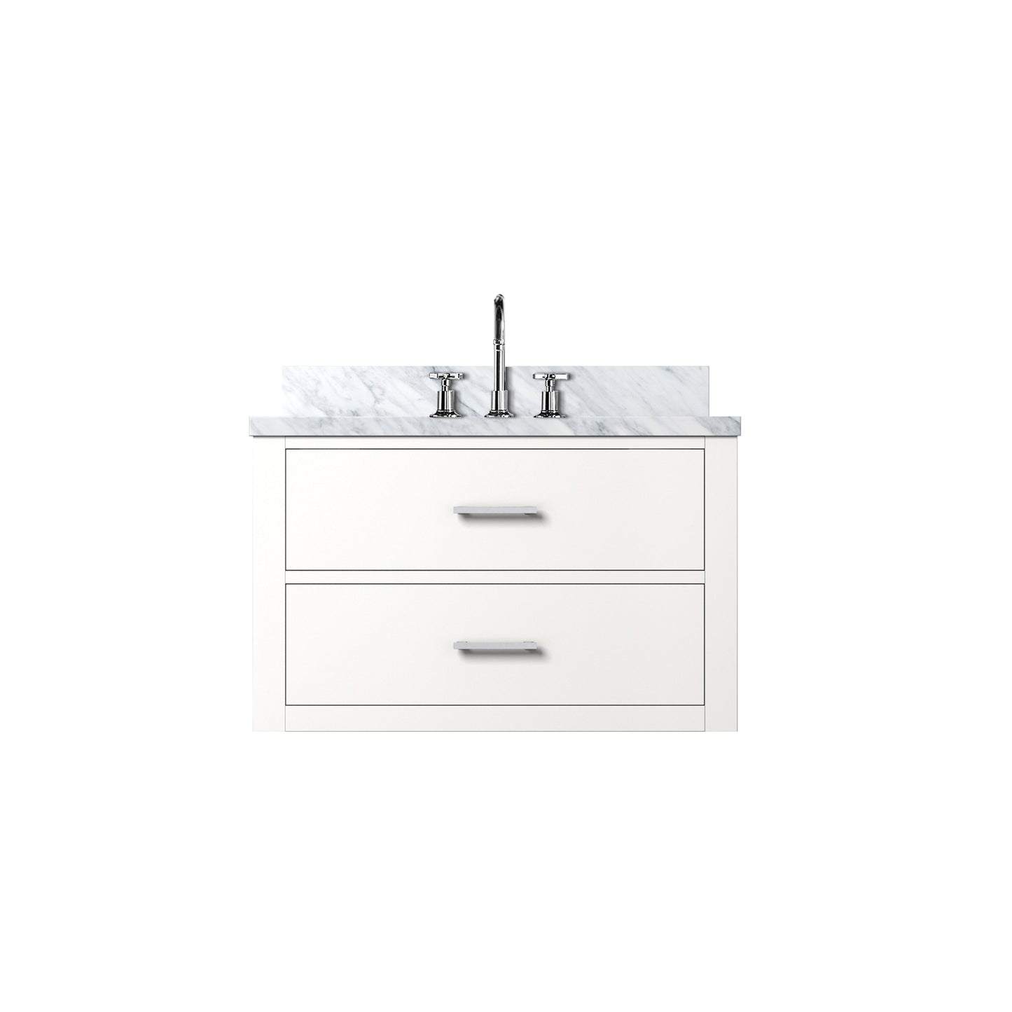 Castor 30 in W x 22 in D White Double Bath Vanity