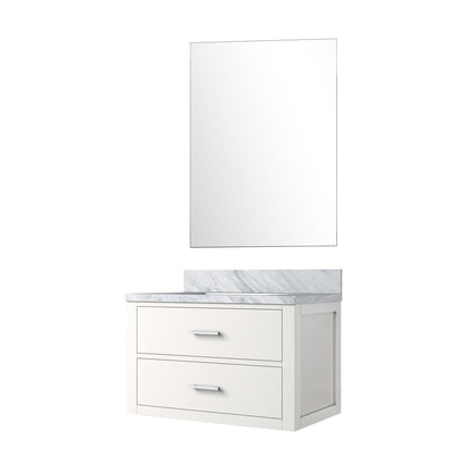 Castor 30 in W x 22 in D White Single Bath Vanity
