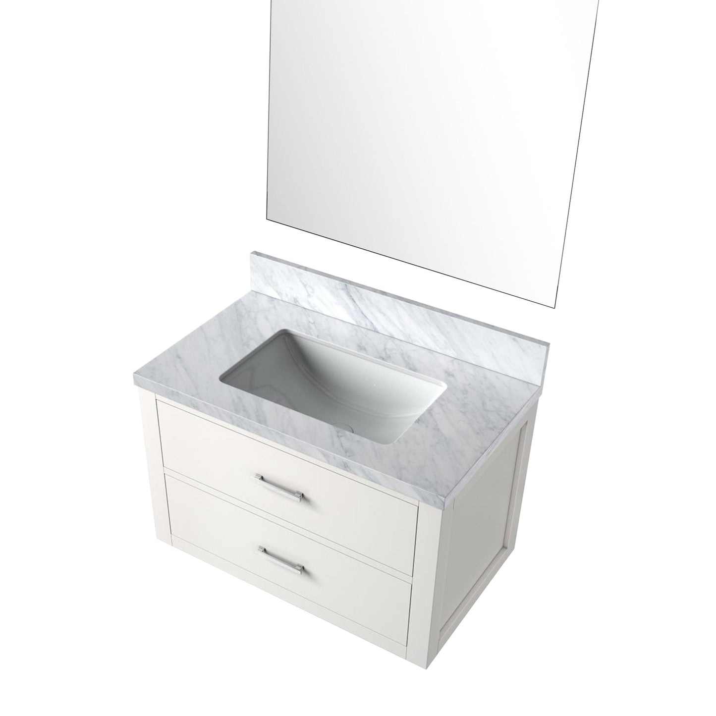 Castor 30 in W x 22 in D White Single Bath Vanity