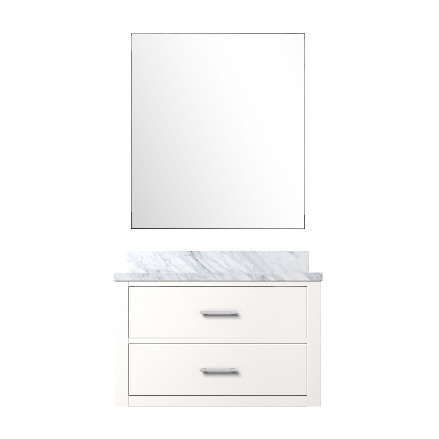 Castor 30 in W x 22 in D White Single Bath Vanity