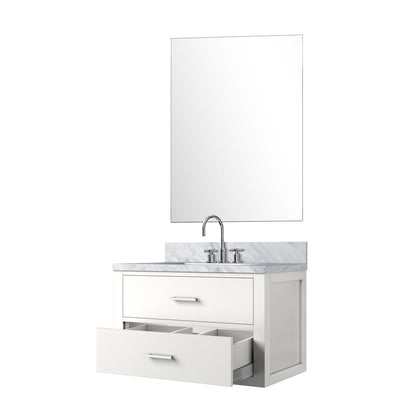Castor 30 in W x 22 in D White Single Bath Vanity