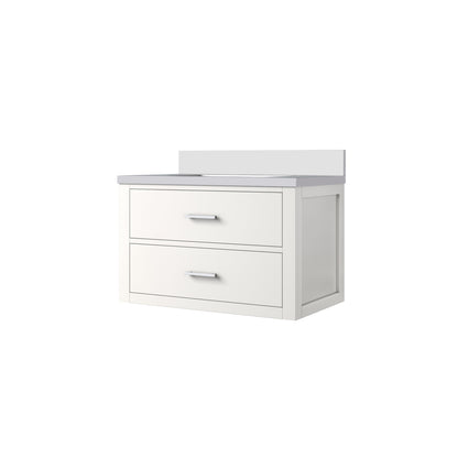 Castor 30 in W x 22 in D White Double Bath Vanity