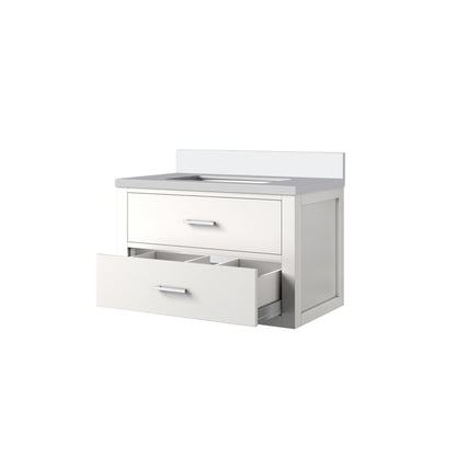 Castor 30 in W x 22 in D White Double Bath Vanity