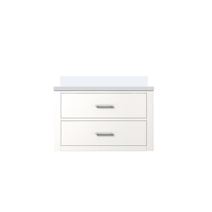 Castor 30 in W x 22 in D White Double Bath Vanity