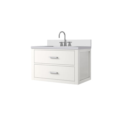 Castor 30 in W x 22 in D White Double Bath Vanity