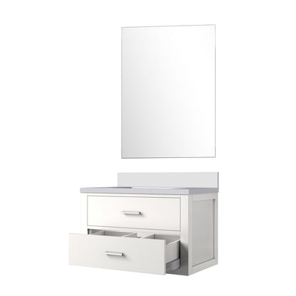 Castor 30 in W x 22 in D White Single Bath Vanity