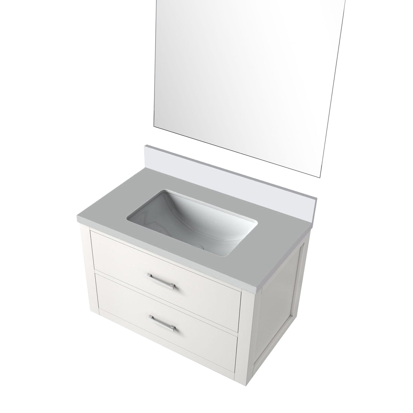 Castor 30 in W x 22 in D White Single Bath Vanity