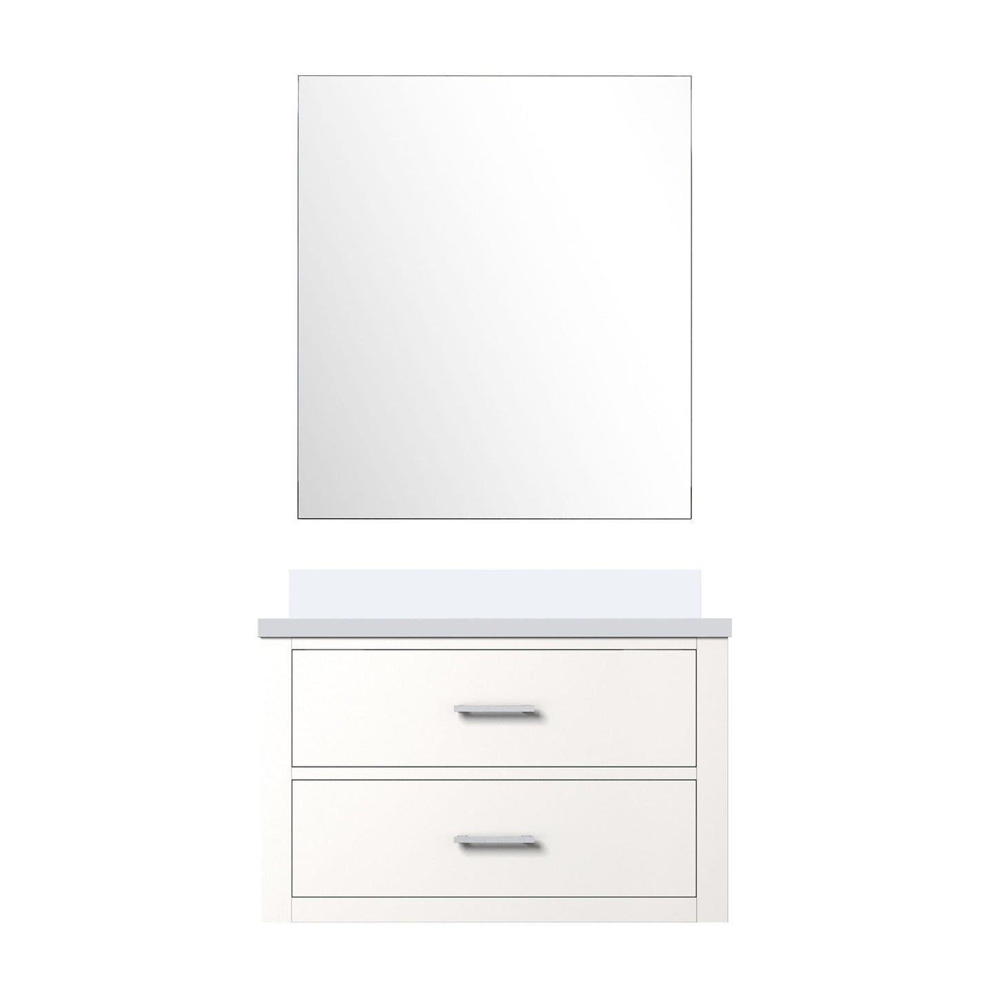 Castor 30 in W x 22 in D White Single Bath Vanity