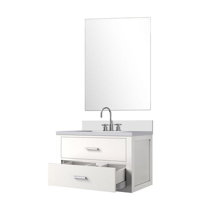 Castor 30 in W x 22 in D White Single Bath Vanity