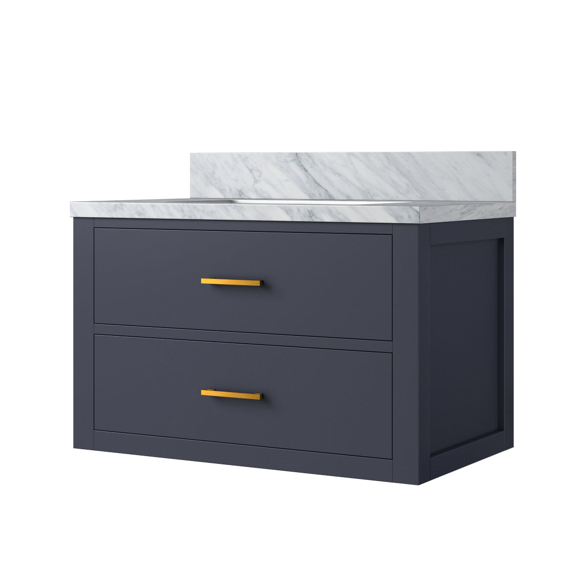 Castor 30 in W x 22 in D Blue Double Bath Vanity