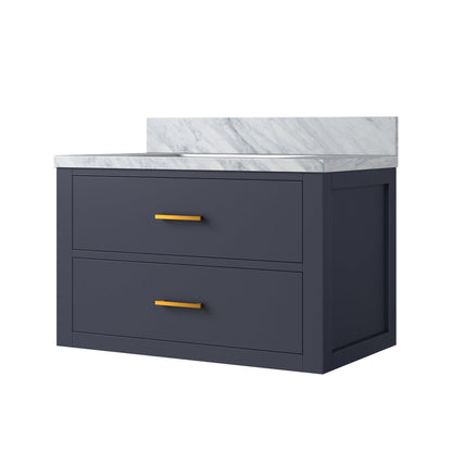 Castor 30 in W x 22 in D Blue Double Bath Vanity