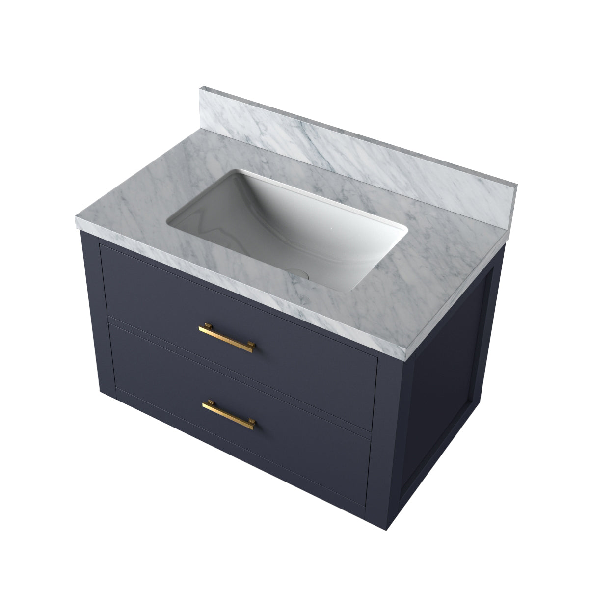 Castor 30 in W x 22 in D Blue Double Bath Vanity