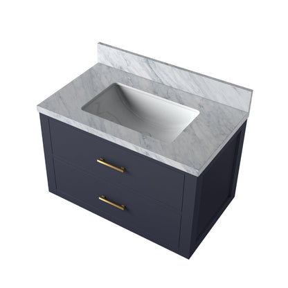 Castor 30 in W x 22 in D Blue Double Bath Vanity