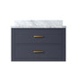 Castor 30 in W x 22 in D Blue Double Bath Vanity