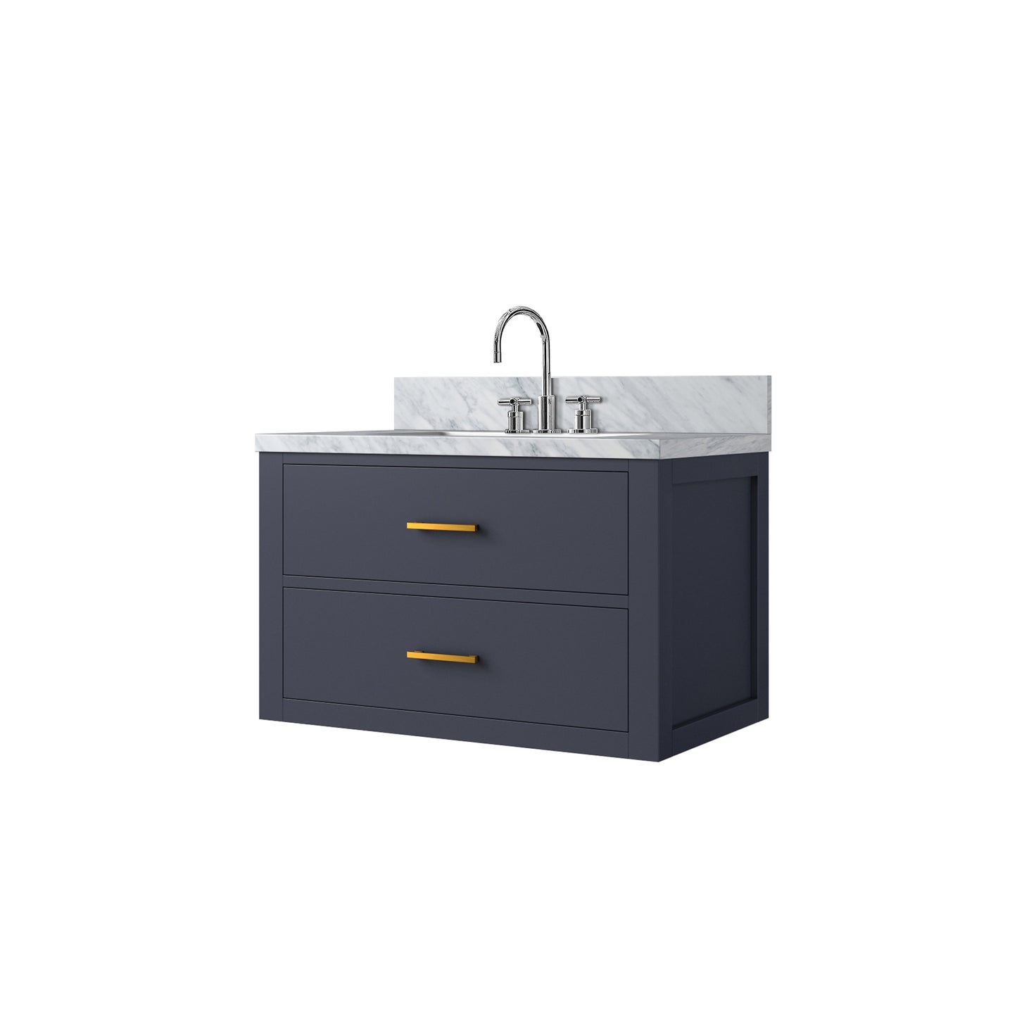 Castor 30 in W x 22 in D Blue Double Bath Vanity