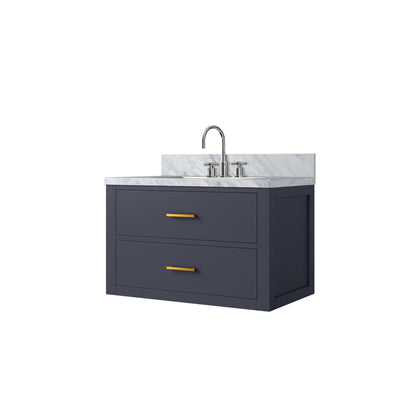 Castor 30 in W x 22 in D Blue Double Bath Vanity