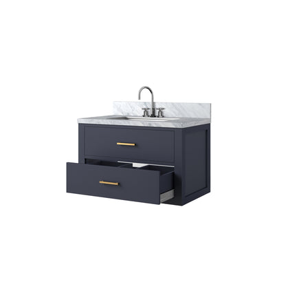 Castor 30 in W x 22 in D Blue Double Bath Vanity