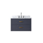 Castor 30 in W x 22 in D Blue Double Bath Vanity