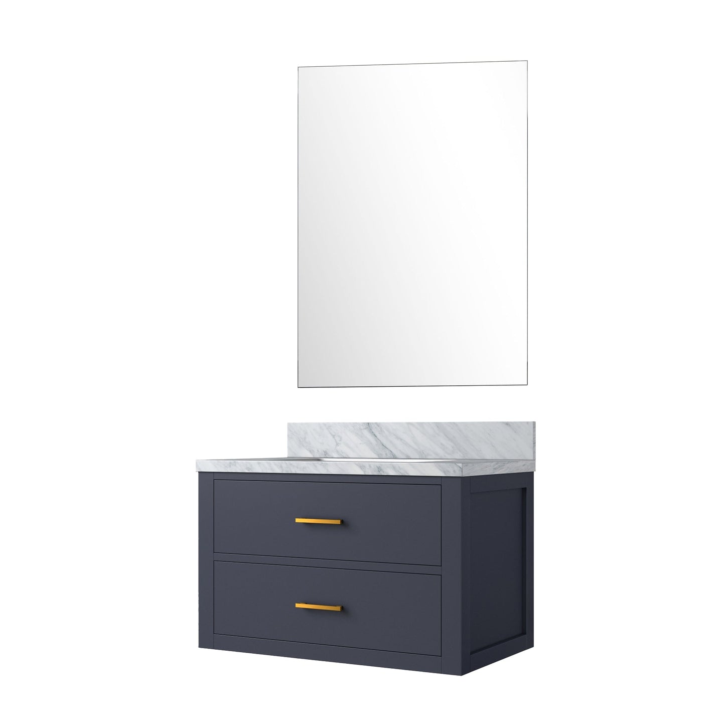 Castor 30 in W x 22 in D Blue Single Bath Vanity