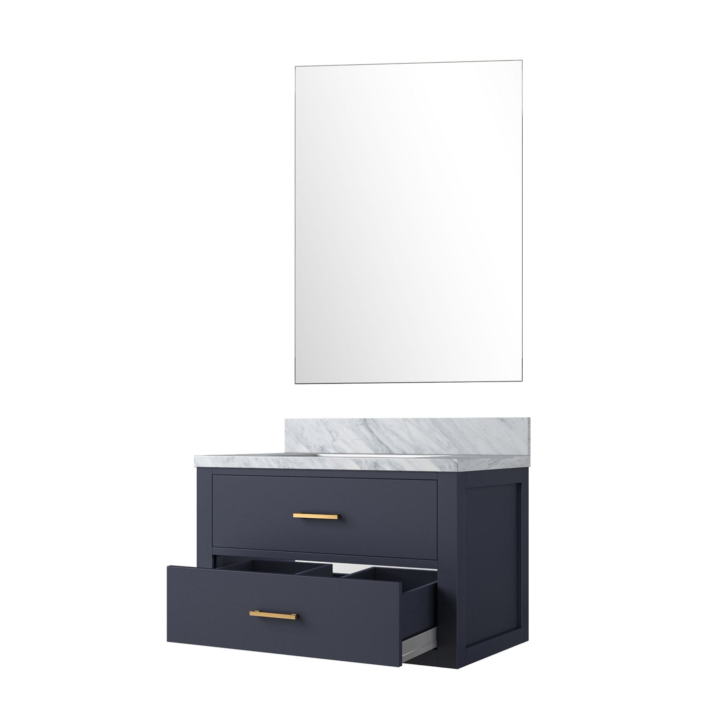Castor 30 in W x 22 in D Blue Single Bath Vanity