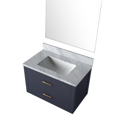 Castor 30 in W x 22 in D Blue Single Bath Vanity