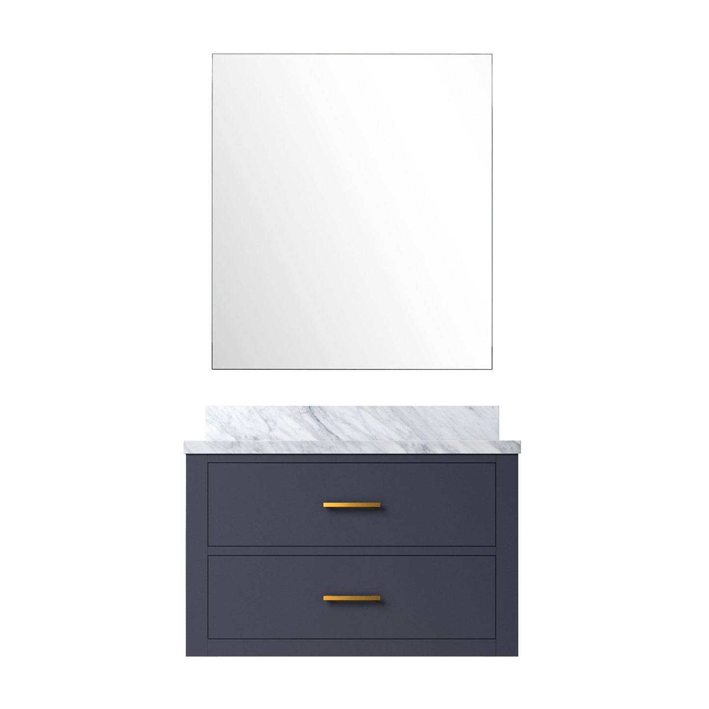 Castor 30 in W x 22 in D Blue Single Bath Vanity