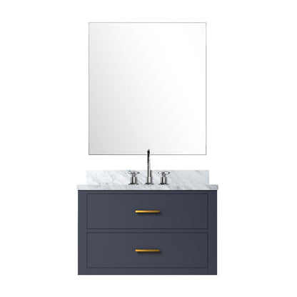 Castor 30 in W x 22 in D Blue Single Bath Vanity