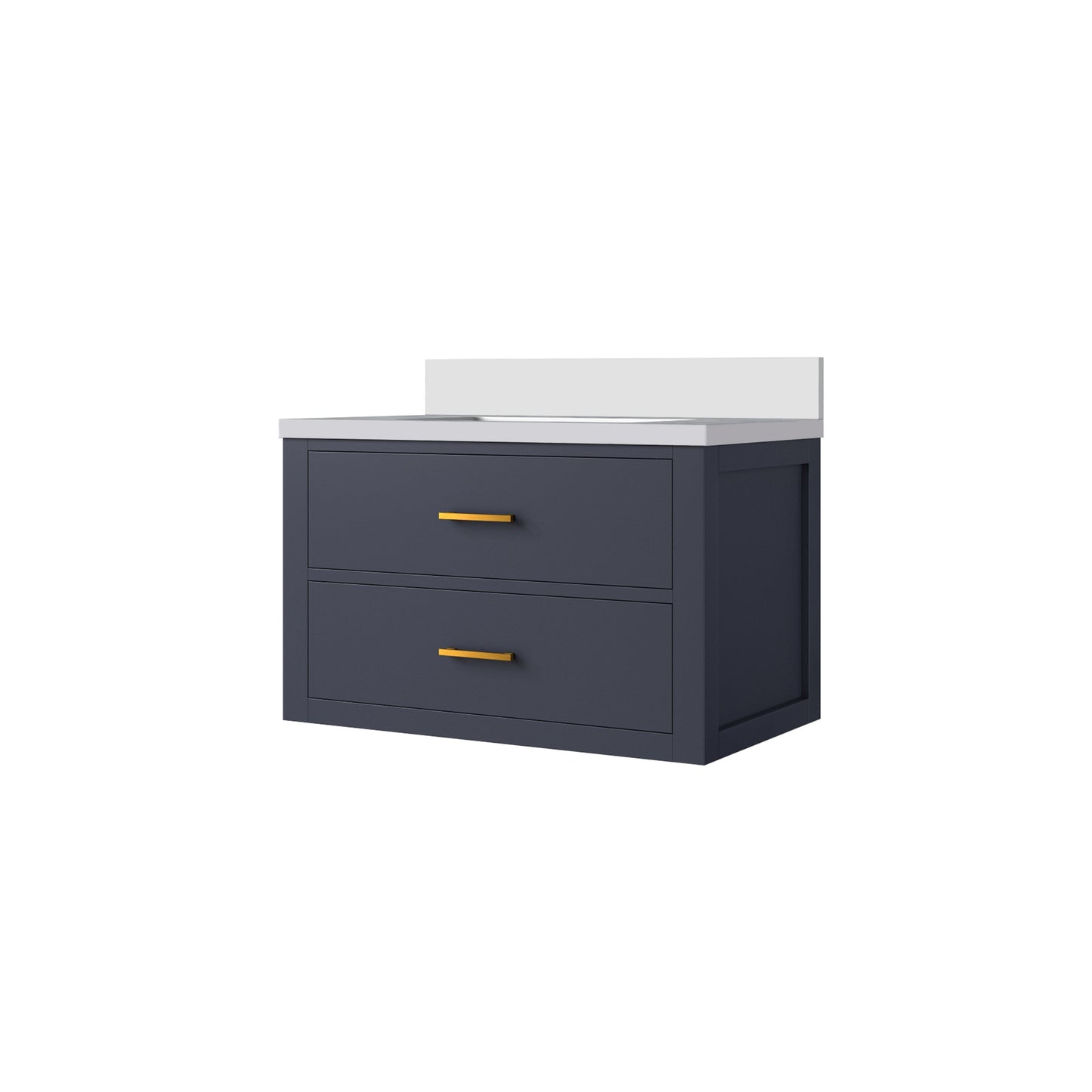 Castor 30 in W x 22 in D Blue Double Bath Vanity