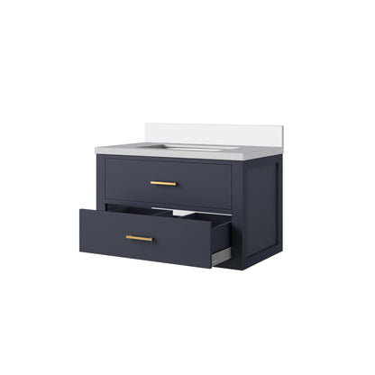Castor 30 in W x 22 in D Blue Double Bath Vanity