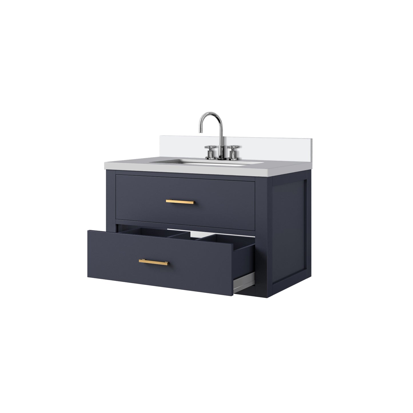 Castor 30 in W x 22 in D Blue Double Bath Vanity