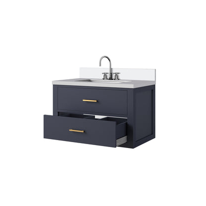 Castor 30 in W x 22 in D Blue Double Bath Vanity