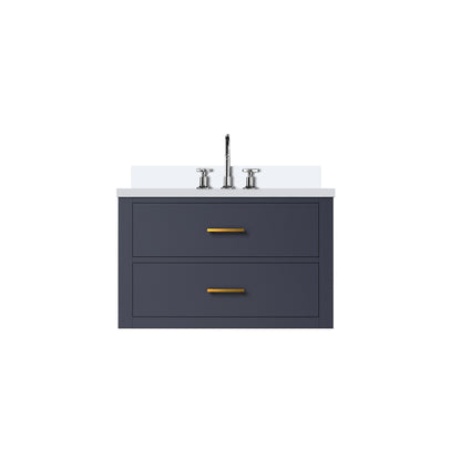Castor 30 in W x 22 in D Blue Double Bath Vanity