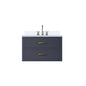 Castor 30 in W x 22 in D Blue Double Bath Vanity