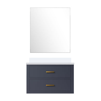 Castor 30 in W x 22 in D Blue Single Bath Vanity