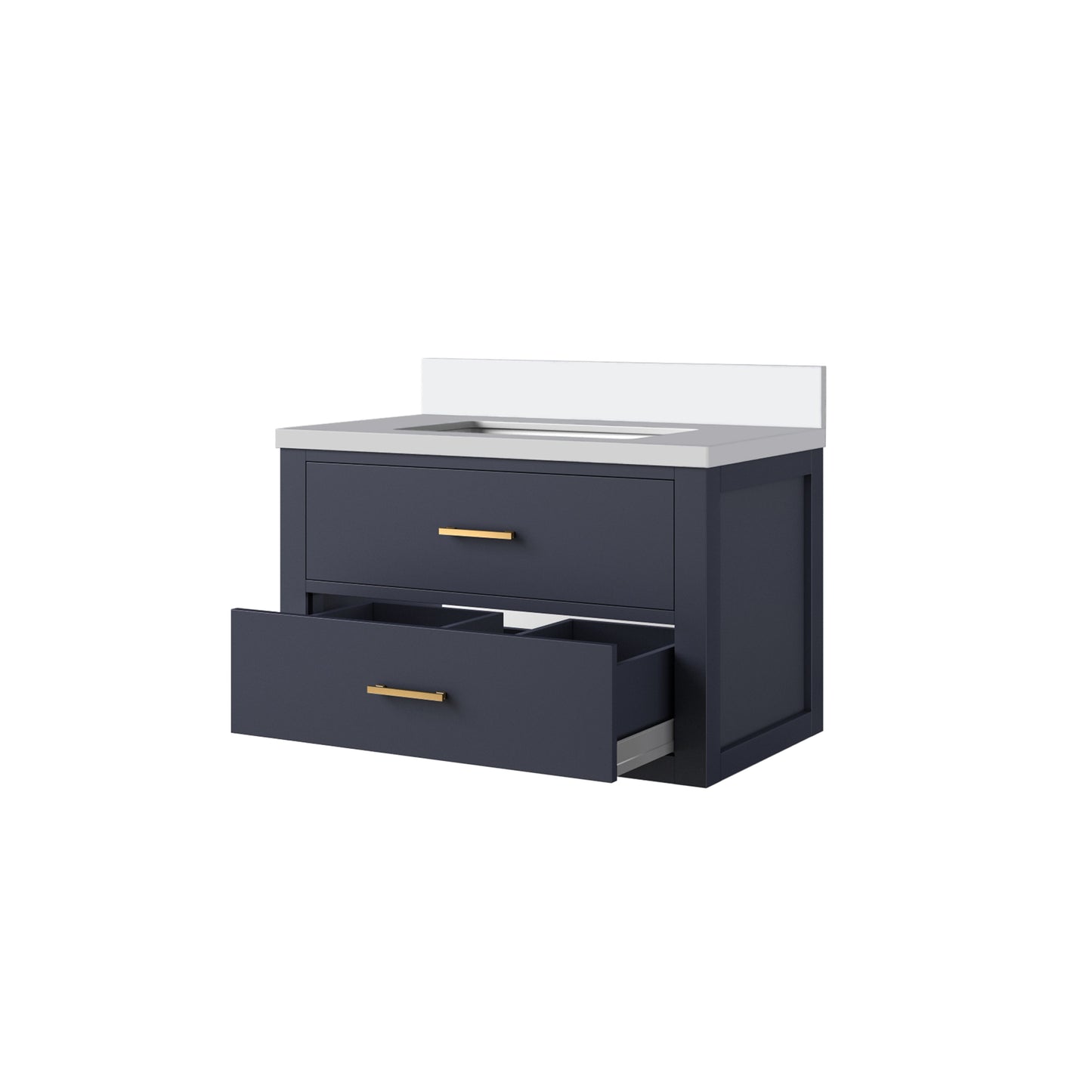 Castor 30 in W x 22 in D Blue Double Bath Vanity