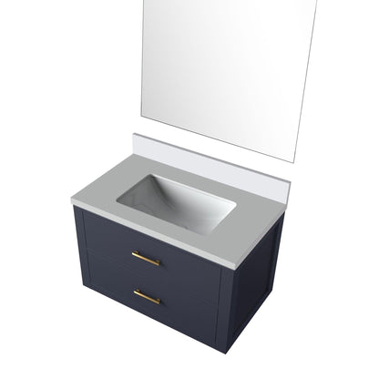 Castor 30 in W x 22 in D Blue Single Bath Vanity