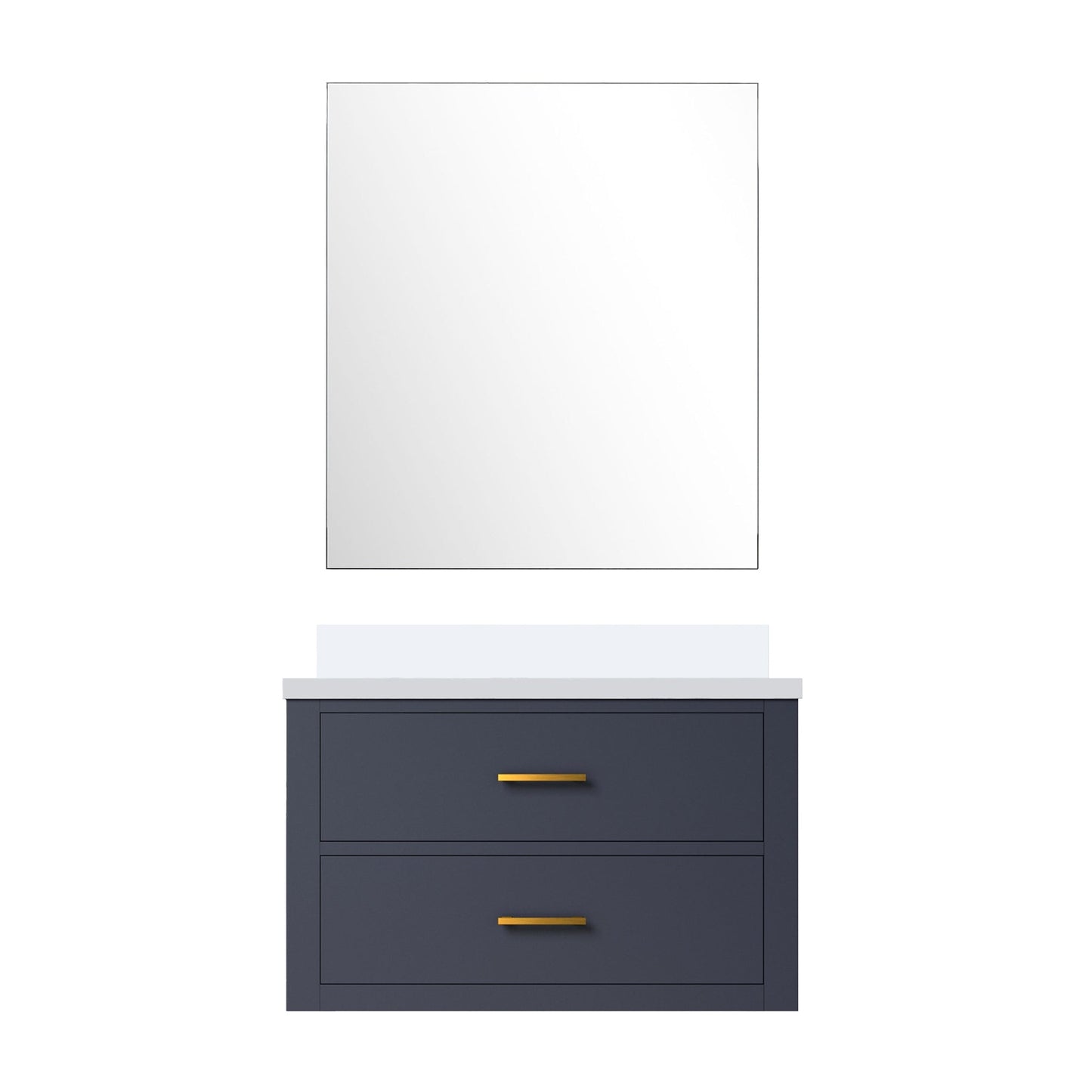Castor 30 in W x 22 in D Blue Single Bath Vanity