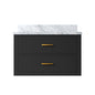 Castor 30 in W x 22 in D Black Double Bath Vanity