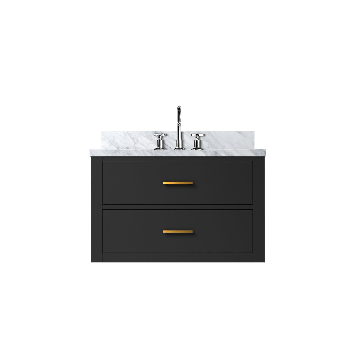 Castor 30 in W x 22 in D Black Double Bath Vanity