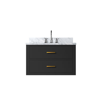 Castor 30 in W x 22 in D Black Double Bath Vanity