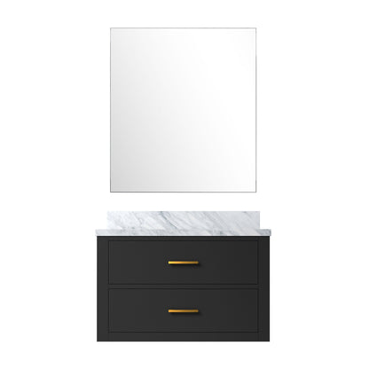 Castor 30 in W x 22 in D Black Single Bath Vanity