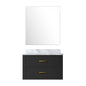 Castor 30 in W x 22 in D Black Single Bath Vanity