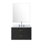 Castor 30 in W x 22 in D Black Single Bath Vanity