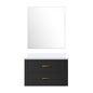 Castor 30 in W x 22 in D Black Single Bath Vanity