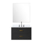 Castor 30 in W x 22 in D Black Single Bath Vanity