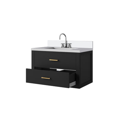 Castor 30 in W x 22 in D Black Double Bath Vanity